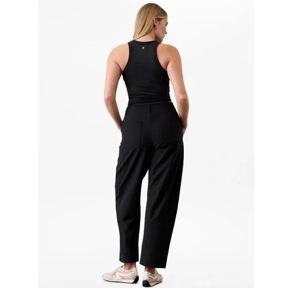 NWOT Athleta Skyline High Rise Barrel leg Pant | Black - Picture 5 of 10